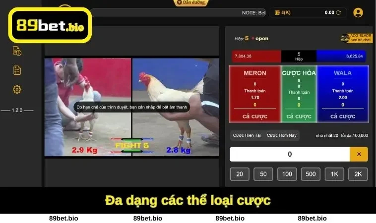 Đa dạng các thể loại cược 